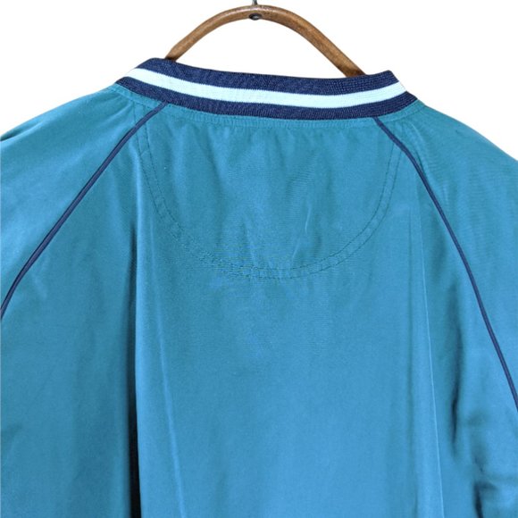 Men's R&R Pro Pullover Windbreaker Blue/Green Sport Tennis - Large - Picture 5 of 16
